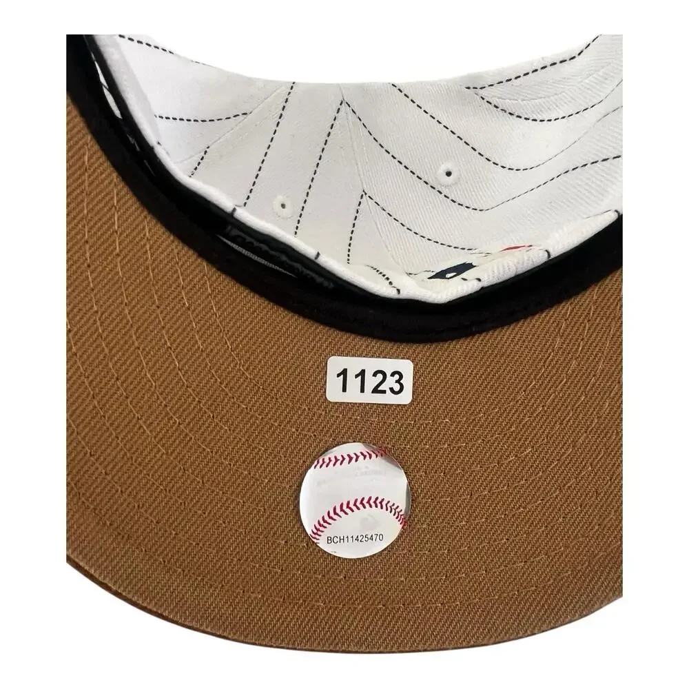 Houston Astros Pin Strip Fitted Hat Cap 7 1/4 (45 Years Patch) New Era NWOT